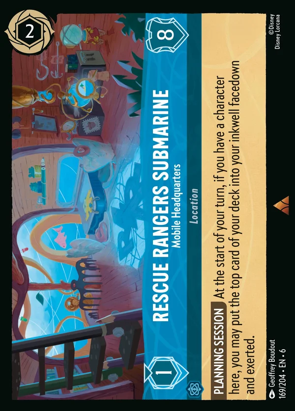Sottomarino degli Agenti Speciali - Quartier Generale Mobile — Disney Lorcana Luogo card from Azurite Sea