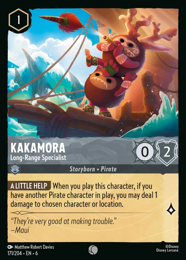Kakamora - Specialista da Lunga Gittata — Disney Lorcana Personaggio card from Azurite Sea