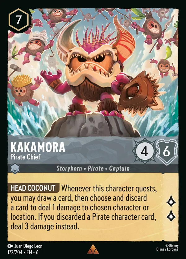 Kakamora - Capo Pirata — Disney Lorcana Personaggio card from Azurite Sea