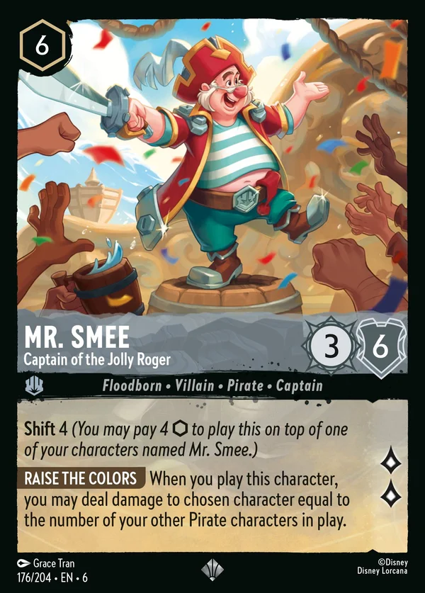 Spugna - Capitano della Jolly Roger — Disney Lorcana Personaggio card from Azurite Sea