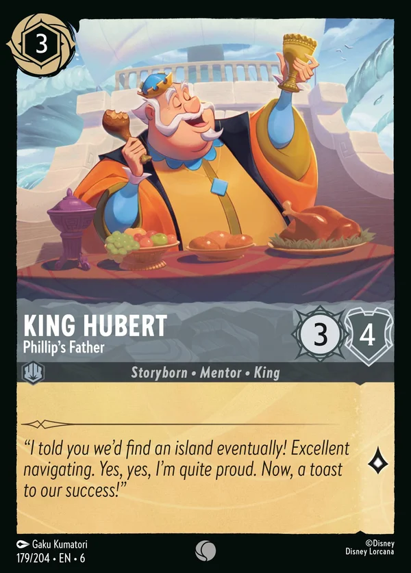 Re Uberto - Padre di Filippo — Disney Lorcana Personaggio card from Azurite Sea