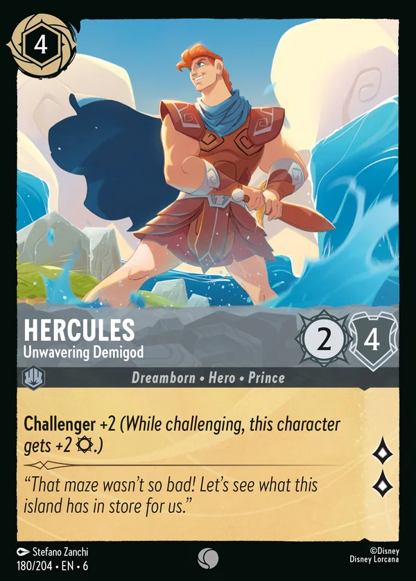 Ercole - Semidio Risoluto — Disney Lorcana Personaggio card from Azurite Sea