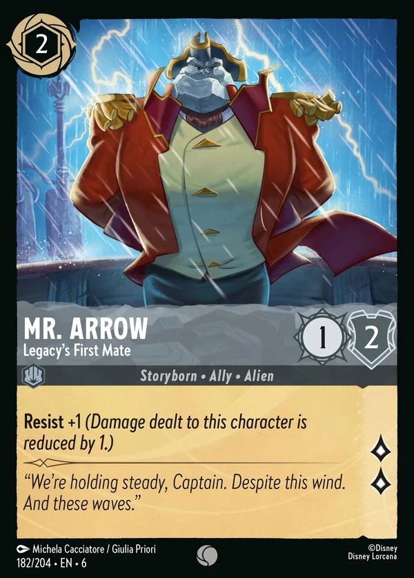 Signor Arrow - Primo Ufficiale della Legacy — Disney Lorcana Personaggio card from Azurite Sea