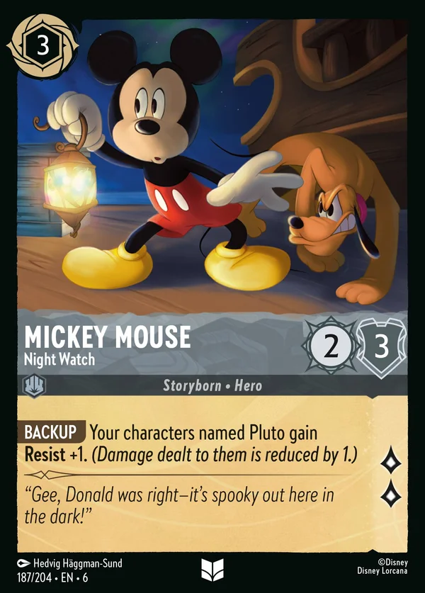 Topolino - Sentinella Notturna — Disney Lorcana Personaggio card from Azurite Sea
