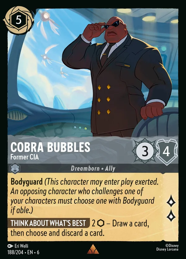 Cobra Bubbles - Ex Agente CIA — Disney Lorcana Personaggio card from Azurite Sea