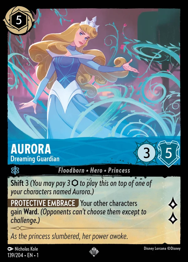 Aurora - Guardiana Sognante — Disney Lorcana Personaggio card from The First Chapter