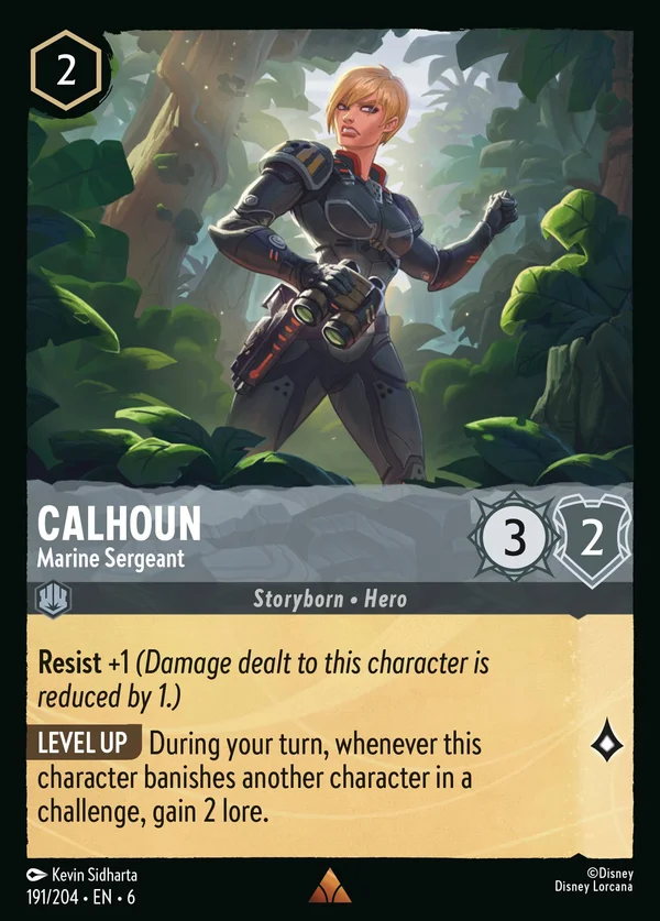 Calhoun - Sergente Marine — Disney Lorcana Personaggio card from Azurite Sea
