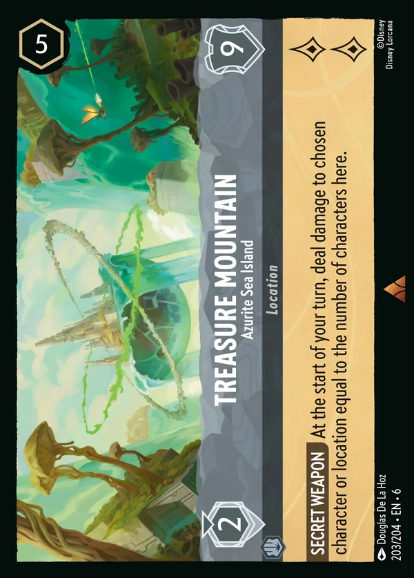 Montagna del Tesoro - Isola del Mare di Azzurrite — Disney Lorcana Luogo card from Azurite Sea