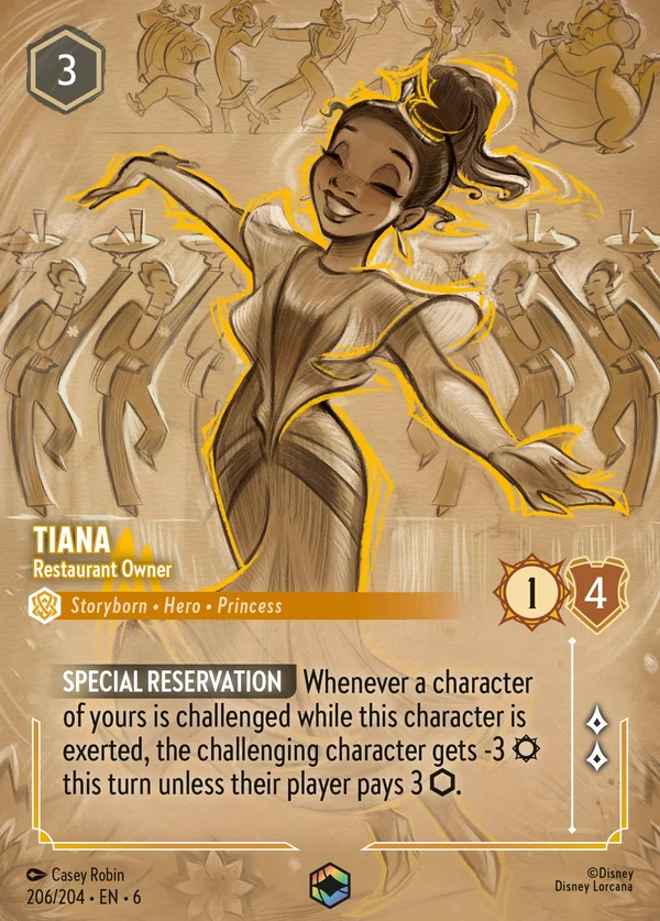 Tiana - Proprietaria di Ristorante — Disney Lorcana Personaggio card from Azurite Sea