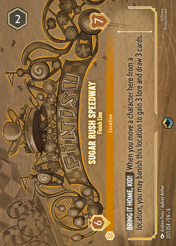 Pista di Sugar Rush - Traguardo — Disney Lorcana Luogo card from Azurite Sea