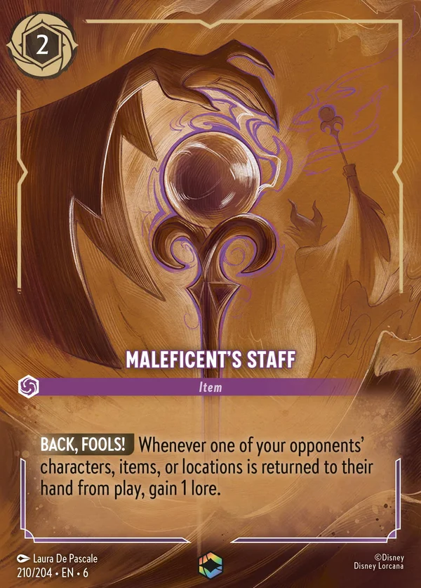 Bastone di Malefica — Disney Lorcana Oggetto card from Azurite Sea