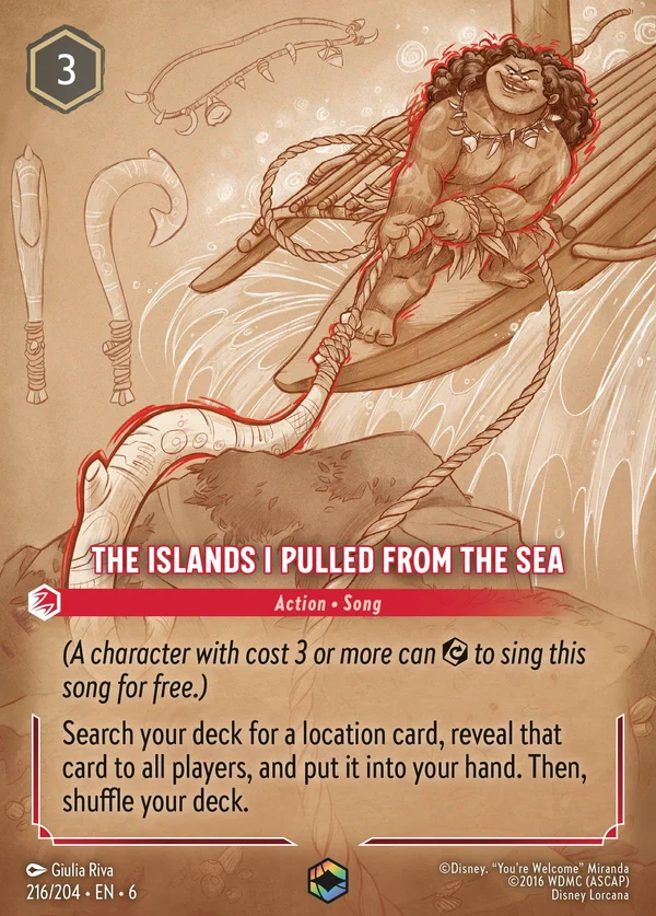 Maui li Ha Fatti in un Battibaleno — Disney Lorcana Azione card from Azurite Sea