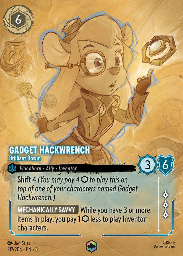 Scheggia Hackwrench - Brillante Nostroma — Disney Lorcana Personaggio card from Azurite Sea