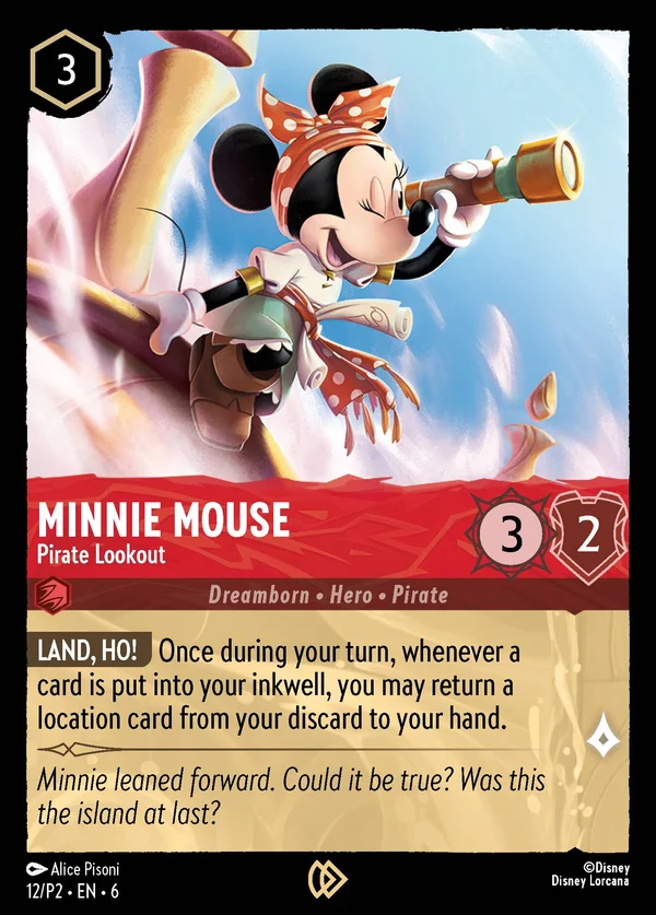 Minni - Vedetta Pirata — Disney Lorcana Personaggio card from Azurite Sea