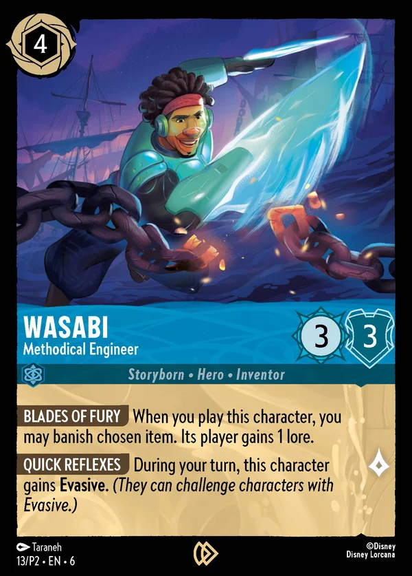 Wasabi - Ingegnere Metodico — Disney Lorcana Personaggio card from Azurite Sea