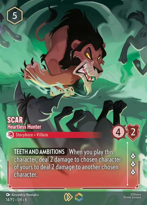 Scar - Cacciatore Spietato — Disney Lorcana Personaggio card from Azurite Sea