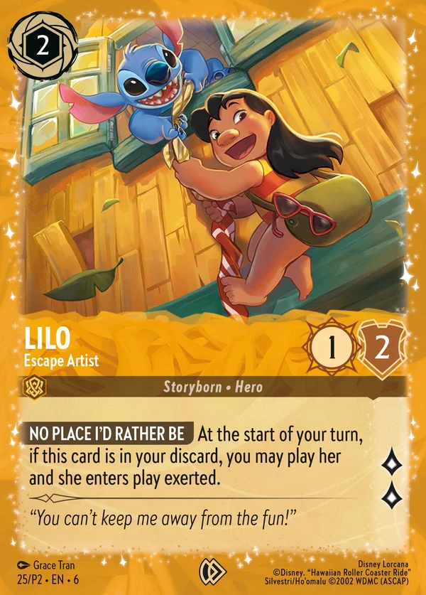 Lilo - Artista della Fuga — Disney Lorcana Personaggio card from Azurite Sea