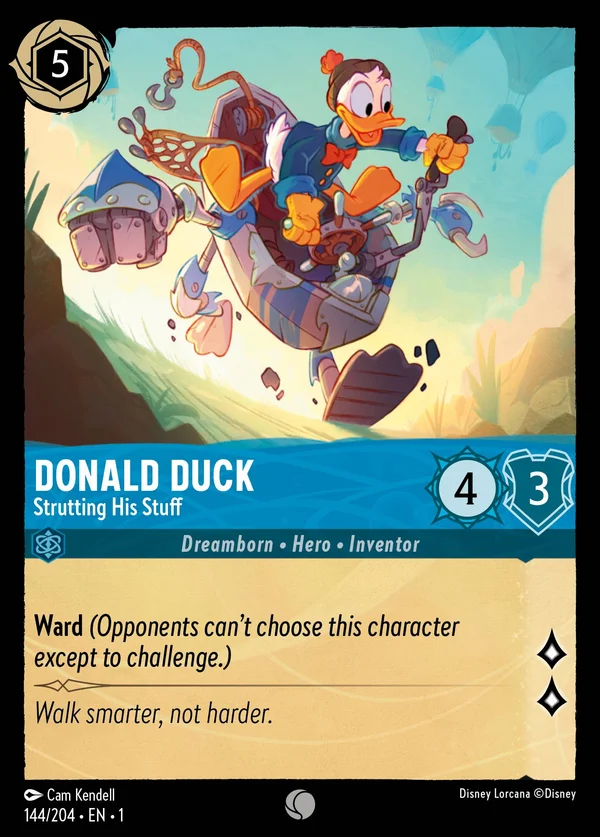 Donald Duck - Strutting His Stuff — Disney Lorcana Character card from The First Chapter