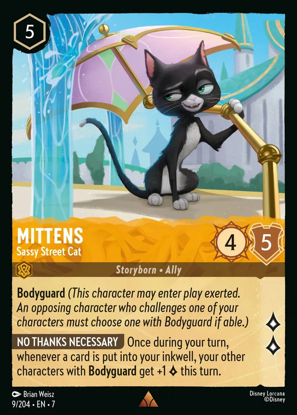 Mittens - Insolente Gatta di Strada — Disney Lorcana Personaggio card from Archazia's Island