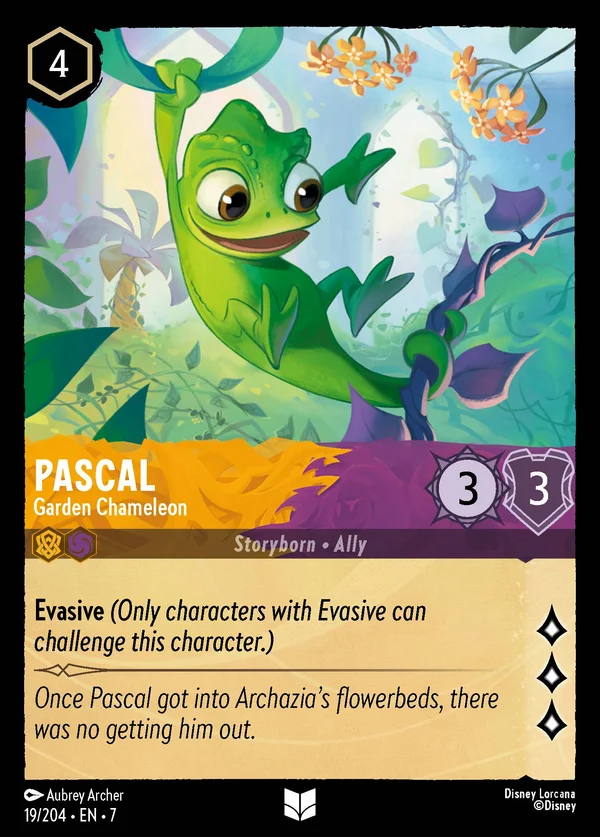 Pascal - Camaleonte da Giardino — Disney Lorcana Personaggio card from Archazia's Island
