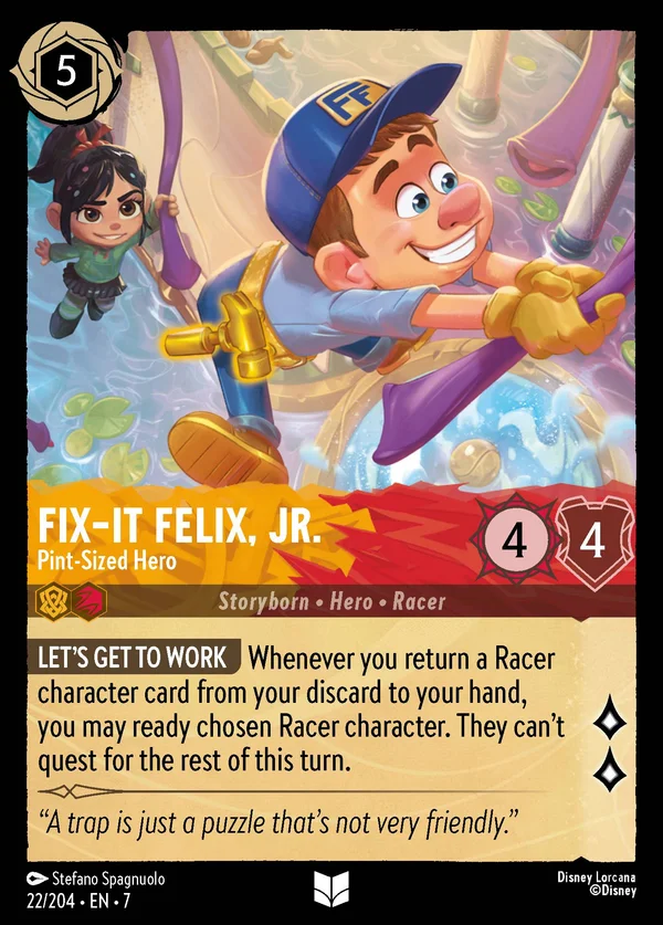 Felix Aggiustatutto Jr. - Tappetto Eroico — Disney Lorcana Personaggio card from Archazia's Island