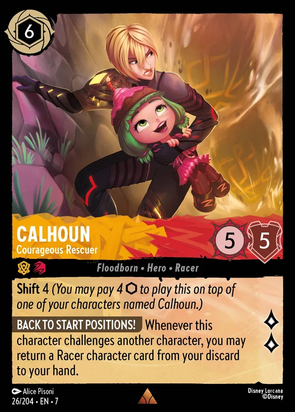 Calhoun - Soccorritrice Coraggiosa — Disney Lorcana Personaggio card from Archazia's Island
