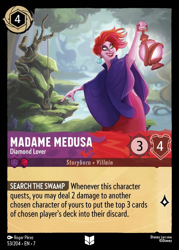 Madame Medusa - Amante dei Diamanti — Disney Lorcana Personaggio card from Archazia's Island