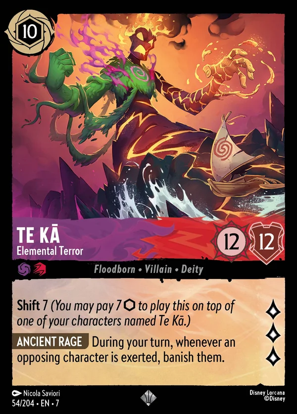 Te Kā - Terrore Elementale — Disney Lorcana Personaggio card from Archazia's Island