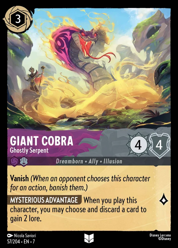 Cobra Gigante - Serpente Spettrale — Disney Lorcana Personaggio card from Archazia's Island