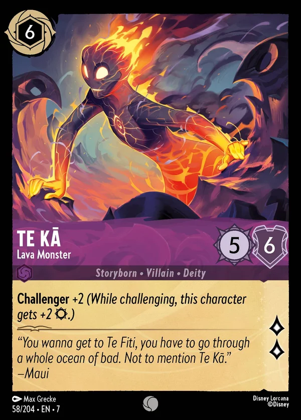 Te Kā - Mostro di Lava — Disney Lorcana Personaggio card from Archazia's Island