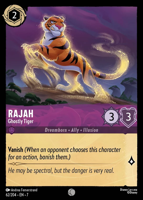 Rajah - Tigre Spettrale — Disney Lorcana Personaggio card from Archazia's Island
