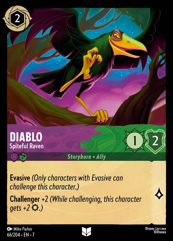 Diablo - Corvo Malevolo — Disney Lorcana Personaggio card from Archazia's Island