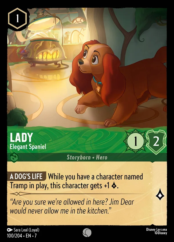 Lilli - Elegante Cocker — Disney Lorcana Personaggio card from Archazia's Island