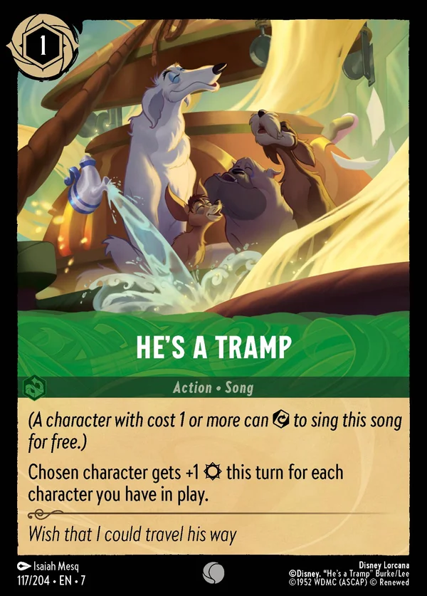 He's a Tramp — Disney Lorcana Action card from Archazia's Island