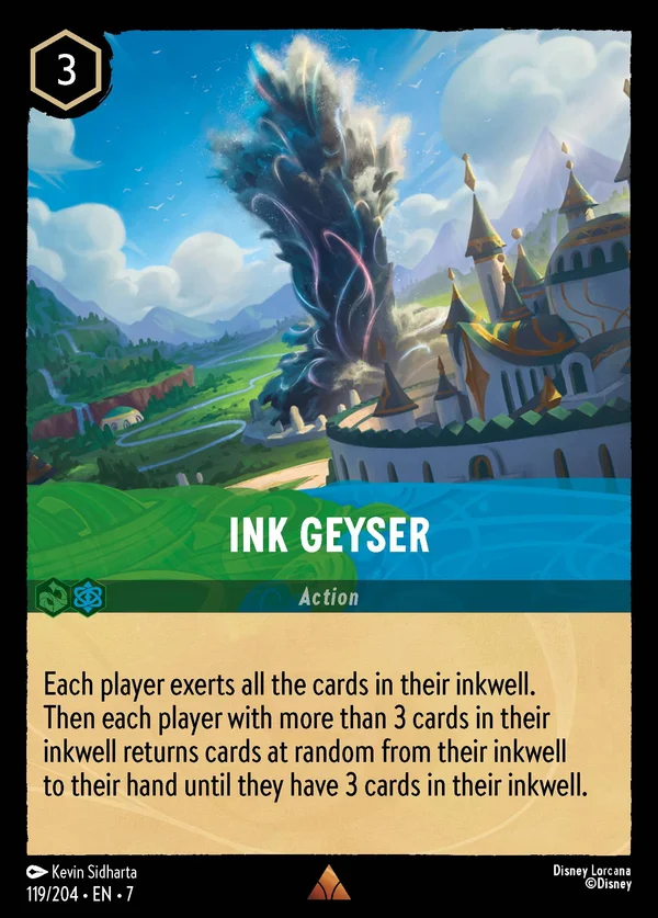 Geyser d'Inchiostro — Disney Lorcana Azione card from Archazia's Island