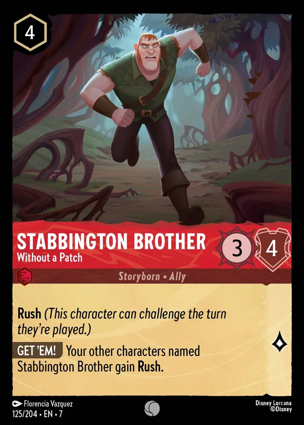 Fratello Stabbington - Senza la Benda — Disney Lorcana Personaggio card from Archazia's Island