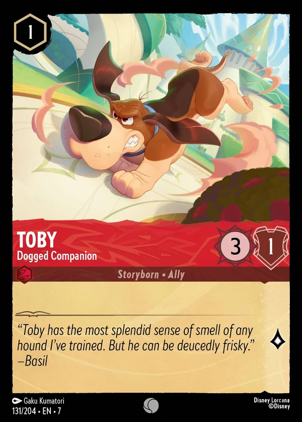 Toby - Dogged Companion — Disney Lorcana Character card from Archazia's Island