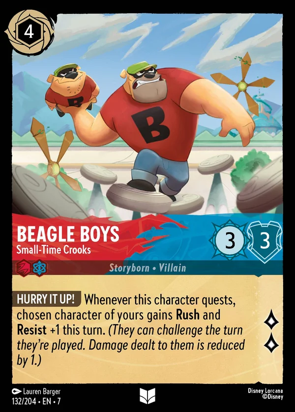 Beagle Boys - Small-Time Crooks — Disney Lorcana Character card from Archazia's Island
