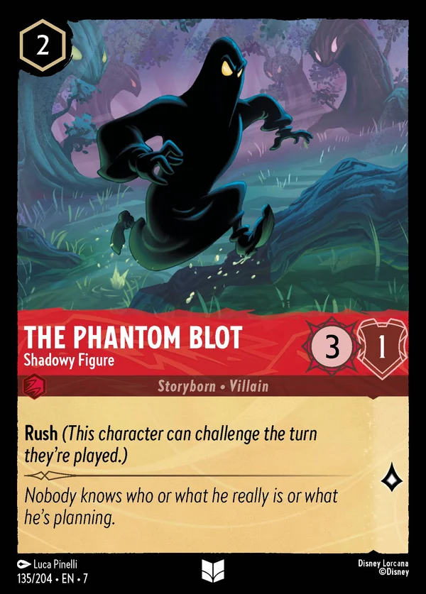 The Phantom Blot - Shadowy Figure — Disney Lorcana Character card from Archazia's Island