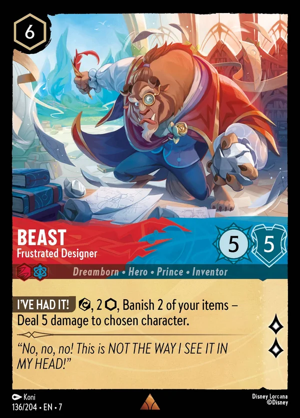 La Bestia - Inventore Frustrato — Disney Lorcana Personaggio card from Archazia's Island