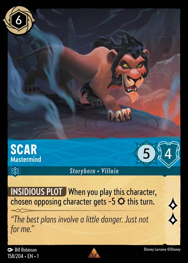 Scar - Mastermind — Disney Lorcana Character card from The First Chapter
