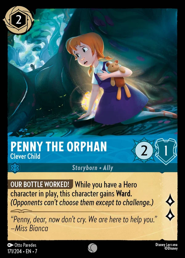 Penny the Orphan - Clever Child — Disney Lorcana Character card from Archazia's Island