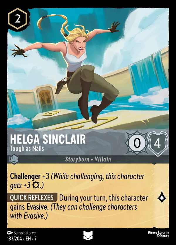 Helga Sinclair - Dura Come la Roccia — Disney Lorcana Personaggio card from Archazia's Island