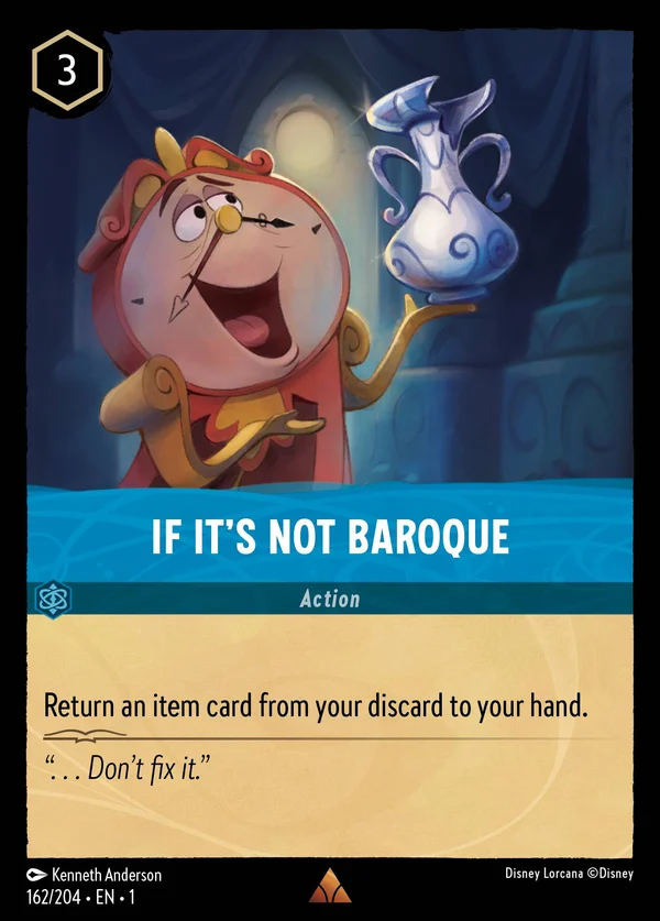 If It's Not Baroque — Disney Lorcana Action card from The First Chapter