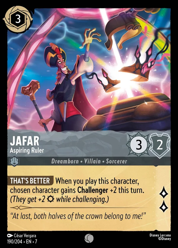 Jafar - Aspiring Ruler — Disney Lorcana Character card from Archazia's Island