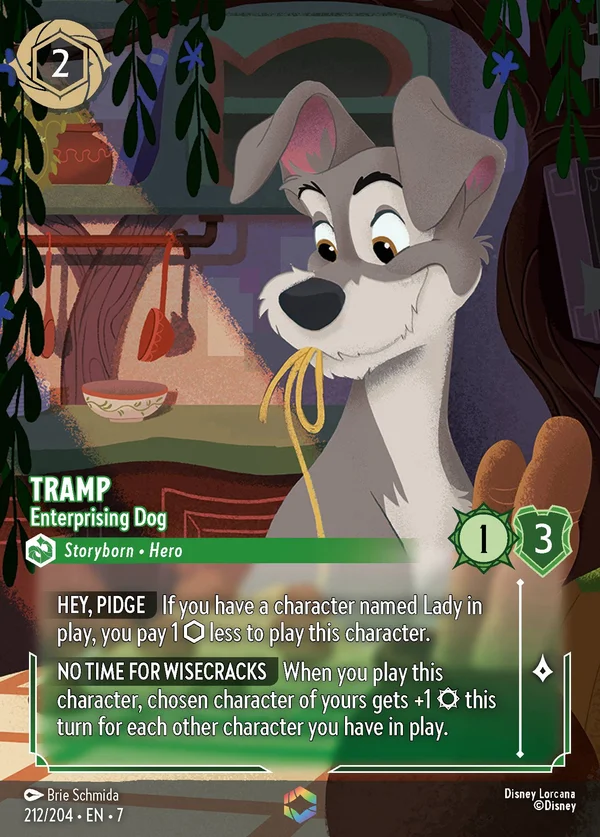 Tramp - Enterprising Dog — Disney Lorcana Character card from Archazia's Island