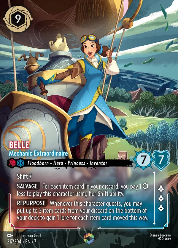 Belle - Meccanica Straordinaria — Disney Lorcana Personaggio card from Archazia's Island