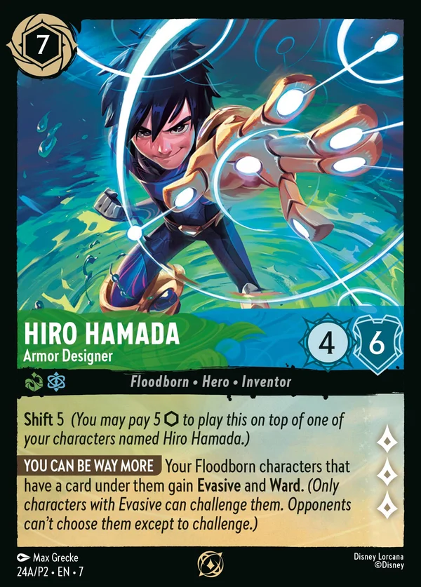 Hiro Hamada - Armor Designer — Disney Lorcana Character card from Archazia's Island