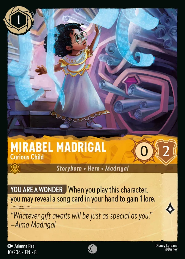 Mirabel Madrigal - Curious Child — Disney Lorcana Character card from The Reign of Jafar