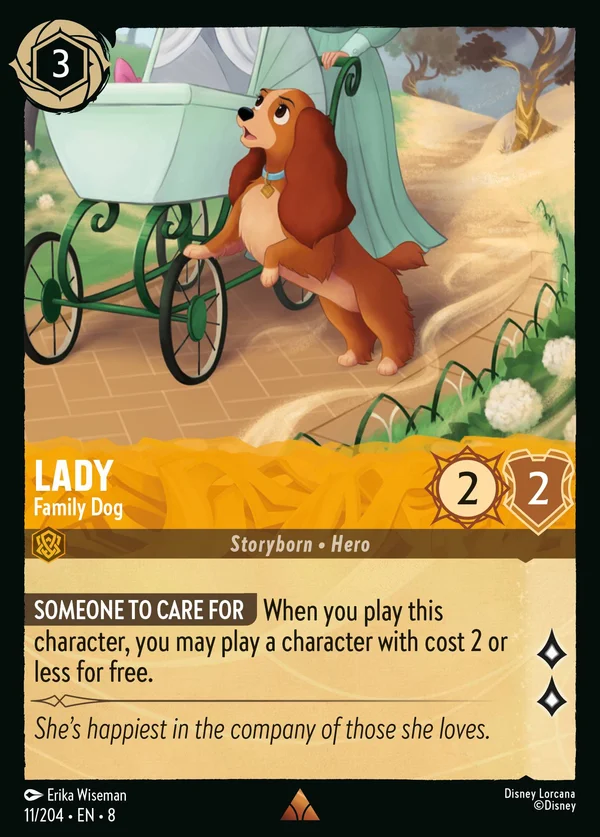 Lilli - Cagnolina di Famiglia — Disney Lorcana Personaggio card from The Reign of Jafar